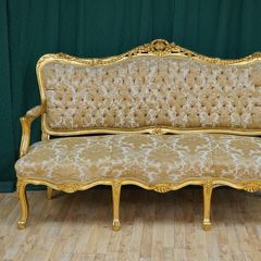 Gilded Rococo Settee