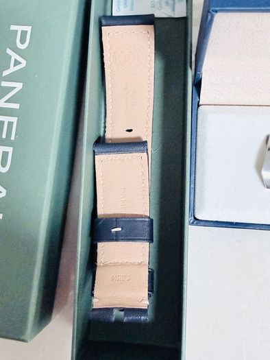 Panerai blue leather strap with buckle