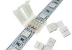 5x 10mm 4 Pin 3528 5050 RGB LED Strip Light Wire PCB Connector Mix shape L T Straight Clips