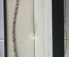 Gold bracelet 0.25ct Diamond Hart 18k Gold Vermeil