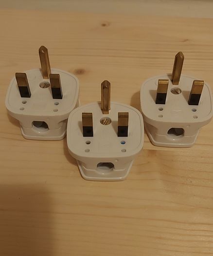 Pack of 3 x T-Bar Uk/Irish plug Connector Type