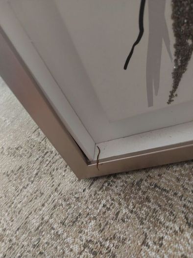 Wall art in a deep frame