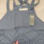BNWT Abercrombie & Fitch Women Tank Top Blue High Neck Eyelet Cotton Blouse Cropped size XL UK14 EU42 Postage included Image 3