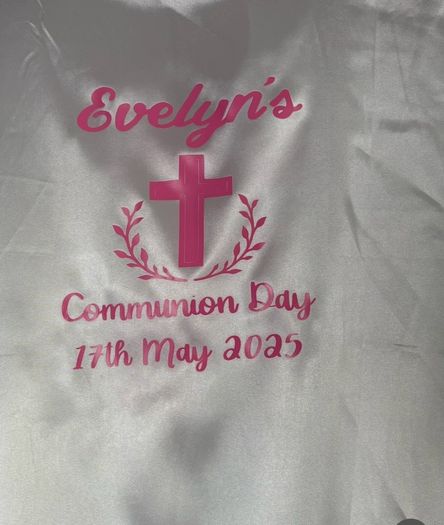 Communion iron on decal.
