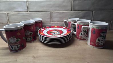 Christmas  Plates & Mugs Set
