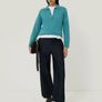 JIGSAW Open Collar Compact Wool Rich Jumper SIZE XL Image 5