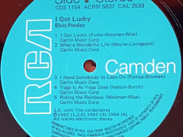 Elvis I Got Lucky CDS-1134