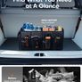 HOTOR Car Boot Oganiser - Large-Capacity Auto Trunk Organizer Collapsible Multi Compartments, Foldable Boot Storage for SUVs, Sturdy Car Accessories for Men Camping Tools, Black Image 7
