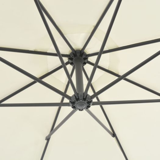 Cantilever Umbrella with Steel Pole 300 cm Sand