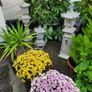 Japanese-style concrete garden lantern ornament,  Pagoda Image 4