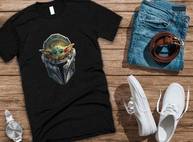 Baby yoda t-shirt the mandalorian t-shirt for adults and kids