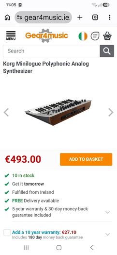 Korg Minilogue Synthesizer Bargain with Roadworx Stand