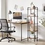 NEW SALE | Ladder Shelf,5-Tier Storage Shelves,Small Bookshelf,Shelving Unit with Metal Frame,Vintage Industrial Plant Display Stand,Bookcase for Living Room, Home Office Image 7