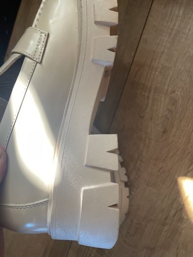 Anna Field pearl buckle loafers