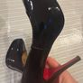 Ladies Shoes Louboutin Style. Black Patent Leather Image 8