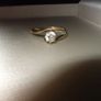 Vintage 14k Gold Twist Solitaire Ring Image 2