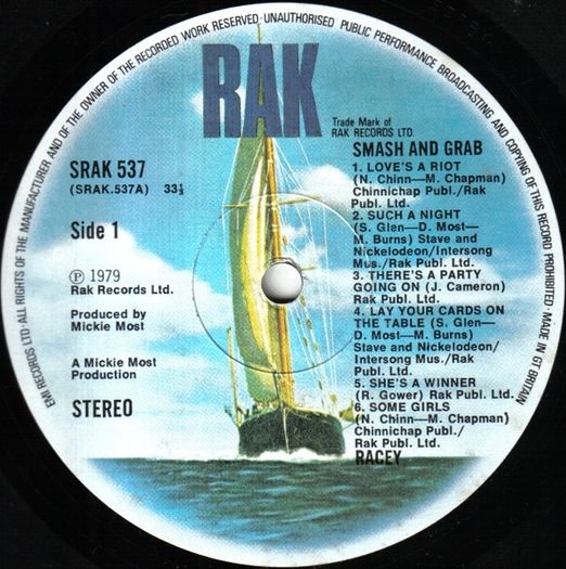Racey - Smash And Grab - Vinyl