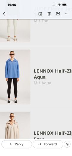 4th Arq Lennox Half Zip Fleece in Aqua
