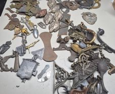 Vintage Irish Jeweller Mixed Metal Blanks Findings Brooch Parts Job Lot 1.58kg