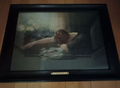 Antique Framed Print - WWI - Her Cross