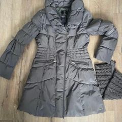 Rino & Pelle Charcoal Grey Padded Coat Mid Length Size