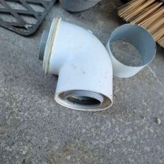 Ideal gas boiler flue elbow and straight pipe