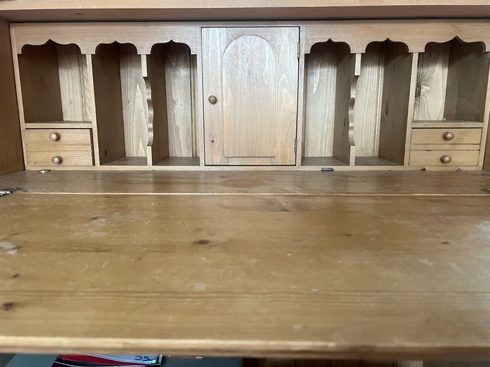 French handmade pine desk