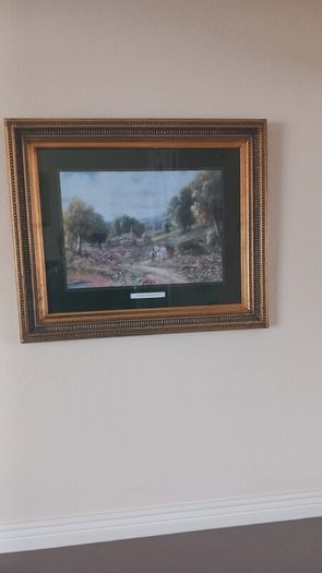 2 Antique style Large pictures and frames