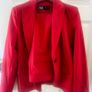 Zara red trouser suit and blazer Image 2