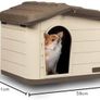 Outdoor Cat, Dog and Rabbit House, Pet Kennel and Shelter - Brown Image 2