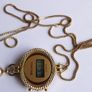 Vintage 70s LCD Digital Quartz Tassel Necklace Oval PENDANT Watch Image 6