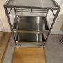 IKEA KUNGSFORS Stainless Steel Kitchen Trolley with Wooden Top Image 4