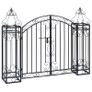 Ornamental Garden Gate Wrought Iron 122x20.5x100 cm Image 6