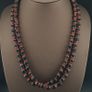 Antique Venetian Style Black Chevron Glass Beads Necklace Strand Image 6