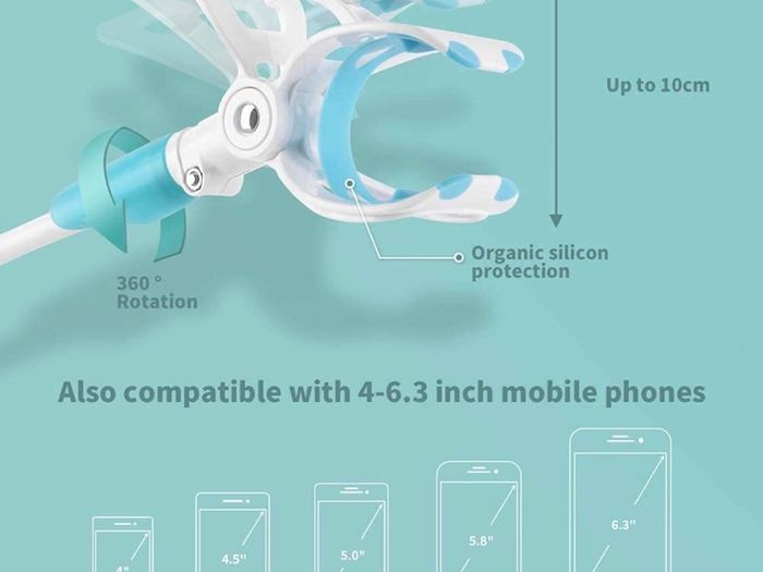 Baby Monitor Holder Universal Baby Camera Holder Baby Monitor Camera Mount Stand with Flexible Hose and Adjustable Clip and Fixed Straps