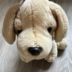 Plush dog toy, a Golden Retriever or Yellow Labrador puppy