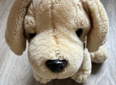 Plush dog toy, a Golden Retriever or Yellow Labrador puppy