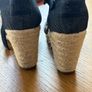 TOMS Denim Wedge Espadrilles Size 3.5 Blue Patterned Image 10