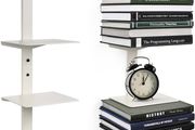 NEW SALE | Invisible Floating Bookshelf for Wall Mounted, 4 Tier Vertical Spine Book Tower, 2 Pack White