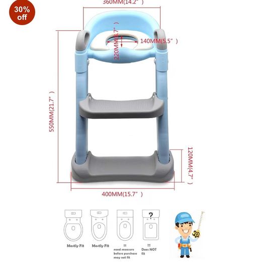 Classic Potty Training Toilet Ladder Seat