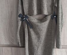 Size 6/8 2 pieces khaki pretty little thing crop top  midi skirt with tags