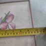 lovely framed water coulure still life of flower signed. Image 3