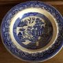 Antique Semi Porcelian Willow Pattern Serving Bowls x2 Image 3