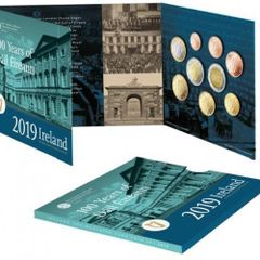 2019 Ireland Official Euro Coin Set BU. 9 Coins.