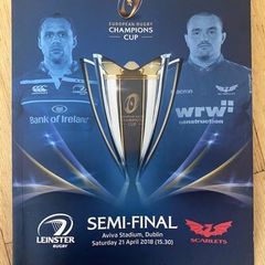 2018 Leinster v Scarlets - Champions Cup Semi-Final Programme