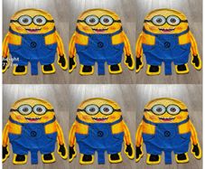Minion foil balloon stick decorations set of 6