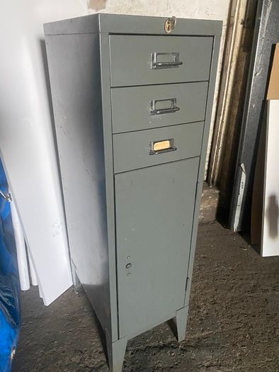 Mid century bisley metal cabinet on legs