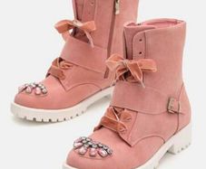Pink Ankle Boots size 6 - ideal for festivals