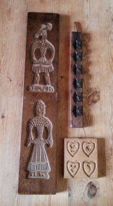 Antique set of Dutch gingerbread & butter candy molds