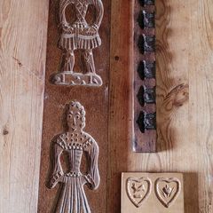 Antique set of Dutch gingerbread & butter candy molds